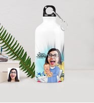 BK Gift Kişiye Özel Bayan Ebe Karikatürlü Metal Suluk 500 Ml 1