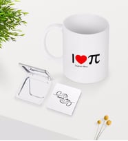 BK Gift Kişiye Özel Matematik Öğretmeni Beyaz Kupa Ayna Seti-12 (Model 1)