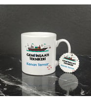 Gemi İnşaatı Teknikeri Kupa Bardak ve Anahtarlık Set
