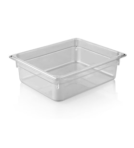 Plastport Kırılmaz Şeffaf Gastronom Küvet 1/2-100 (Siyah-Gri)