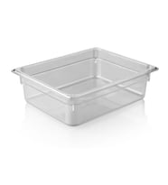 Plastport Kırılmaz Şeffaf Gastronom Küvet 1/2-100 (Siyah-Gri)