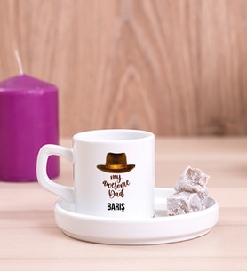 Awesome Dad Babaya Hediye Concept Türk Kahvesi Fincanı
