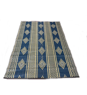 Plastik Hasır Kilim Çift Taraflı Piknik Plaj Hasırı (Mavi)