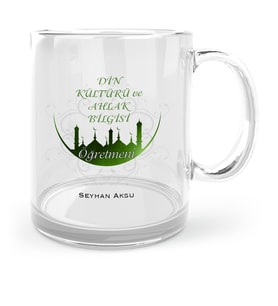 BK Gift Kişiye Özel Din Kültürü Ve Ahlak Bilgisi Öğretmeni Cam Kupa Bardak