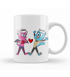Kedi Cat Mammal Dog, Gumball Waterson Ariana Aşk Kupa Bardak