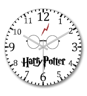 Harry Pottr Gözlügü Duvar Saati Bombeli Gercek Cam