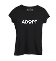 Adopt - Pati Siyah Bayan Tshirt