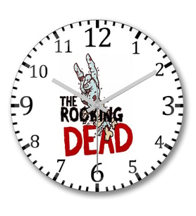 The Rocking Dead Duvar Saati Bombeli Gercek Cam