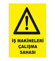 MIGNATIS - İş Makineleri Çalışma Sahası Levhası - Sac Malzeme 25x35cm
