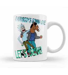 Bojack Horseman Rick and Morty Kupa Bardak Porselen
