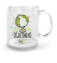 BK Gift Kişiye Özel En İyi Sınıf Öğretmeni Cam Kupa Bardak  3