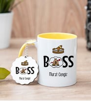 Patron Sarı Kupa Bardak Ve Anahtarlık Set