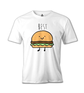 Best Friends - Hamburger Beyaz Erkek Tshirt