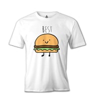 Best Friends - Hamburger Beyaz Erkek Tshirt