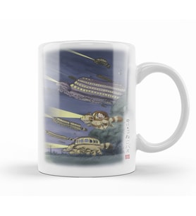 Totoro Cat Bus Migration Kupa Bardak Porselen