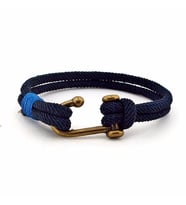 BRONZ KANCALI LACİVERT ERKEK BİLEKLİK BT328