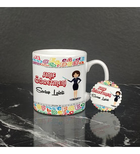 Sınıf Öğretmeni Kupa Bardak ve Anahtarlık Set 001