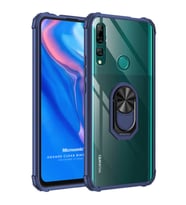 Microsonic Huawei Honor 9X Kılıf Grande Clear Ring Holder Lacivert