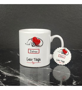 Doktora Hediye Kupa Bardak ve Anahtarlık Set 002