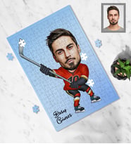 Kişiye Özel Sporcu Karikatürlü A4 99 Parça Puzzle Bay-3