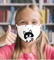 Yıkanabilir Beyaz Çocuk Maske-13