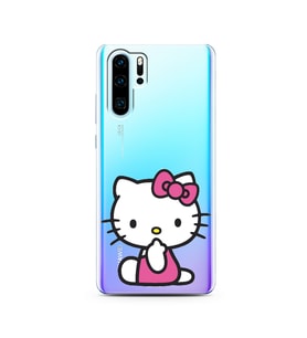 Hello Kity Tasarımlı Süper Şeffaf Silikon Telefon Kılıfı Huawei P30 Pro 