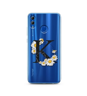 Papatya Harf Tasarım Süper Şeffaf Silikon Telefon Kılıfı Huawei Honor 10 Lite K-