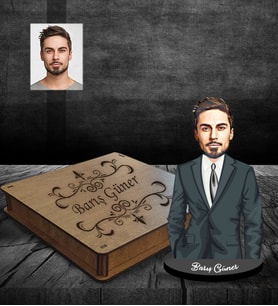 Kişiye Özel Kolay Yetişmiyor Tasarımlı Karikatür Ahşap Biblo Kutulu Model-1