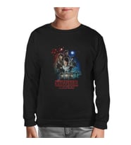 Stranger Things - Moonlight Siyah Çocuk Sweatshirt