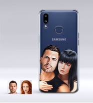 BK Gift Kişiye Özel Sevgililer Karikatürlü Samsung Galaxy A10s İnce Şeffaf Silikon Telefon Kapağı-37 (Beyaz)