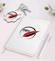 BK Gift Kişiye Özel Avukat Beyaz Defter Kalem ve Anahtarlık Hediye Seti-13 (Model 1)