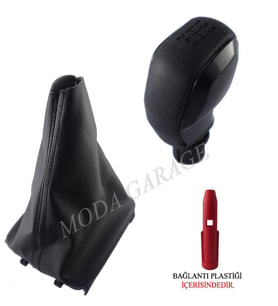 Peugeot 206 Siyah Spor Vites Topuz ve Vites Körüğü M10855