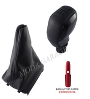 Peugeot 206 Siyah Spor Vites Topuz ve Vites Körüğü M10855