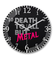 Death To All Duvar Saati Bombeli Gercek Cam
