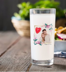 BK Gift Kişiye Özel Renkli Baskılı İsimli Fotoğraflı Rakı Bardağı-30 (Beyaz)