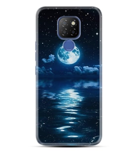 Kılıfland Huawei General Mobile GM 20 Kılıf Silikon Resimli Kapak Night Moon Stok 1133