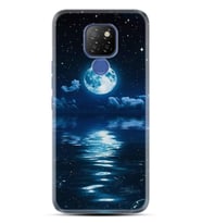 Kılıfland Huawei General Mobile GM 20 Kılıf Silikon Resimli Kapak Night Moon Stok 1133