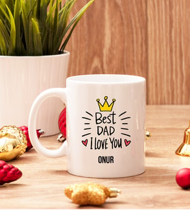 Best Dad Babaya Hediye Beyaz Kupa Bardak