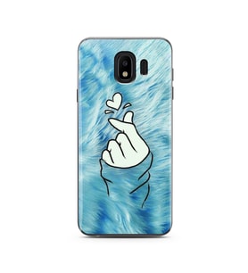 Parmak Tasarım Süper Şeffaf Silikon Telefon Kılıfı Samsung J4 (2018)