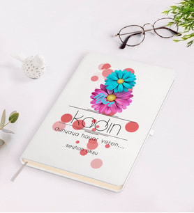 BK Gift Kişiye Özel Kadınlar Günü Tasarımlı Beyaz Defter-9