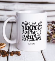 BK Gift Kişiye Özel Yılın Öğretmeni Beyaz Kupa Bardak-1