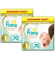 Prima Premium Care Bebek Bezi Beden:1 (2-5Kg) Yeni Doğan 140 Adet Ekonomik Pk