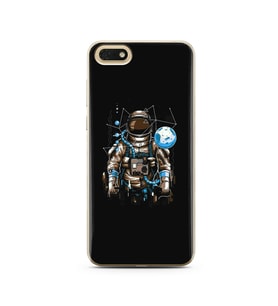 Uzay Astronot Tasarım Süper Şeffaf Silikon Telefon Kılıfı Huawei Honor 7s - y5 2