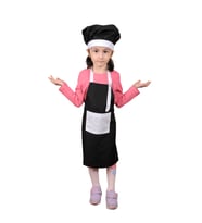 Mutfak Önlüğü Şapkalı(Çocuklar İçin) Siyah Beyaz
