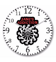 Janes Addiction  Duvar Saati Bombeli Gercek Cam
