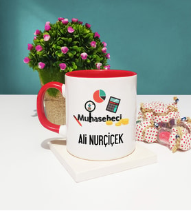 Muhasebeci Kupa Bardak Kırmızı