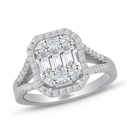0.80 Ct Modern Tasarım Baget Pırlanta Yüzük