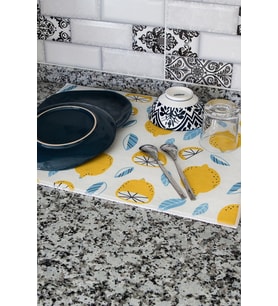 Baskılı Bulaşık Kurutma Matı 46x36 Cm Kurulama Bezi Örtüsü Mf-055