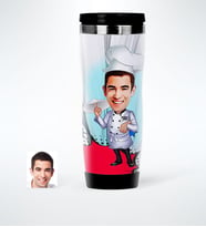 BK Gift Kişiye Özel Bay Chef Karikatürlü Çelik Termos Bardak  5