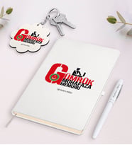BK Gift Kişiye Özel Gümrük Muhafaza Memuru Beyaz Defter Kalem Ve Anahtarlık Hediye Seti (Model 1)